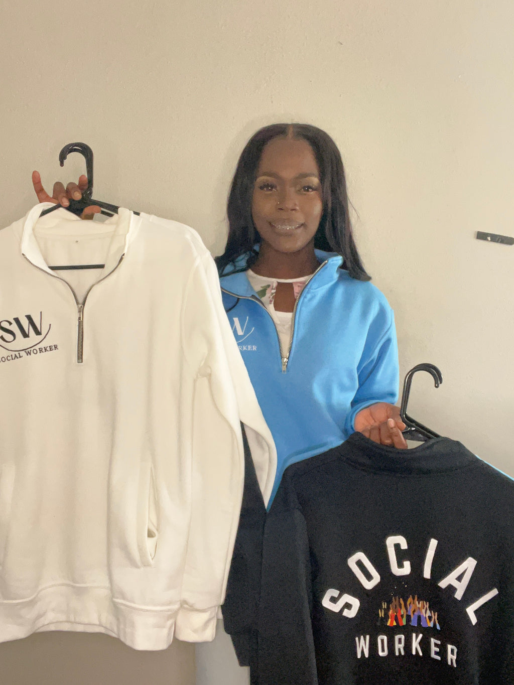 Unisex Social Worker Sweatshirt – Personalized Embroidered