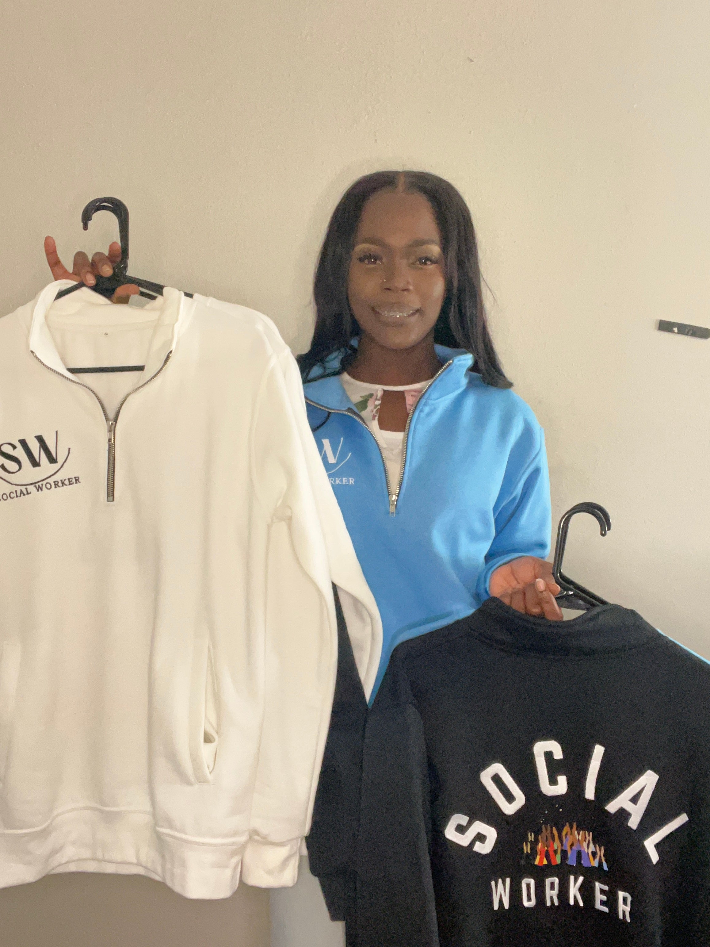 Unisex Social Worker Sweatshirt – Personalized Embroidered