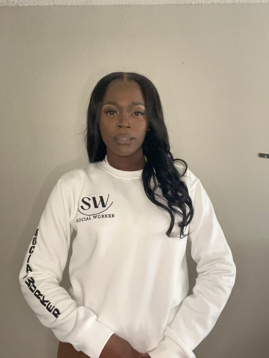 Unisex Social Worker Sweatshirt – Personalized Embroidered