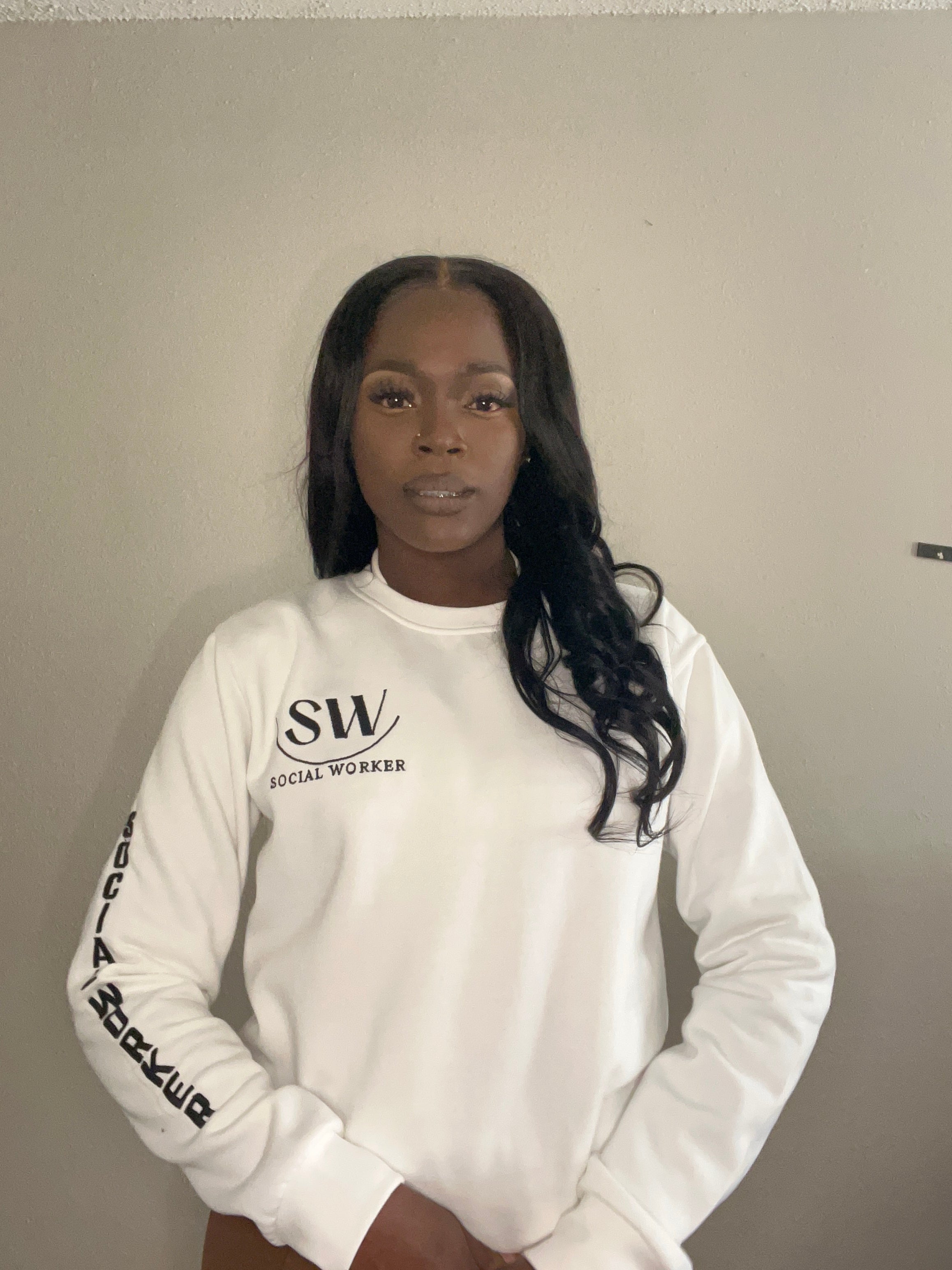 Unisex Social Worker Sweatshirt – Personalized Embroidered