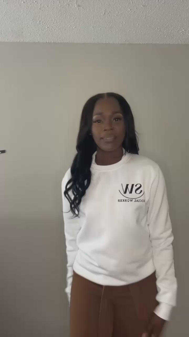 Unisex Social Worker Sweatshirt – Personalized Embroidered